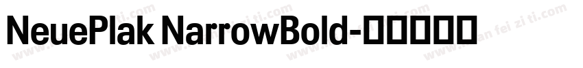 NeuePlak NarrowBold字体转换